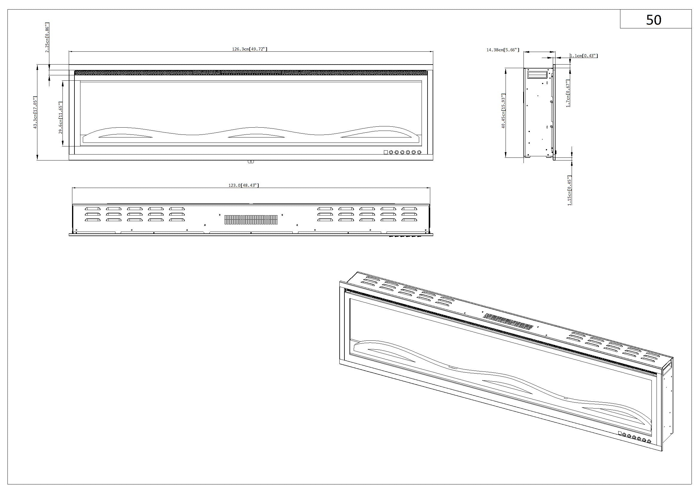 Dutch Fires - Decori Slimline 50″ inch – 128cm 5