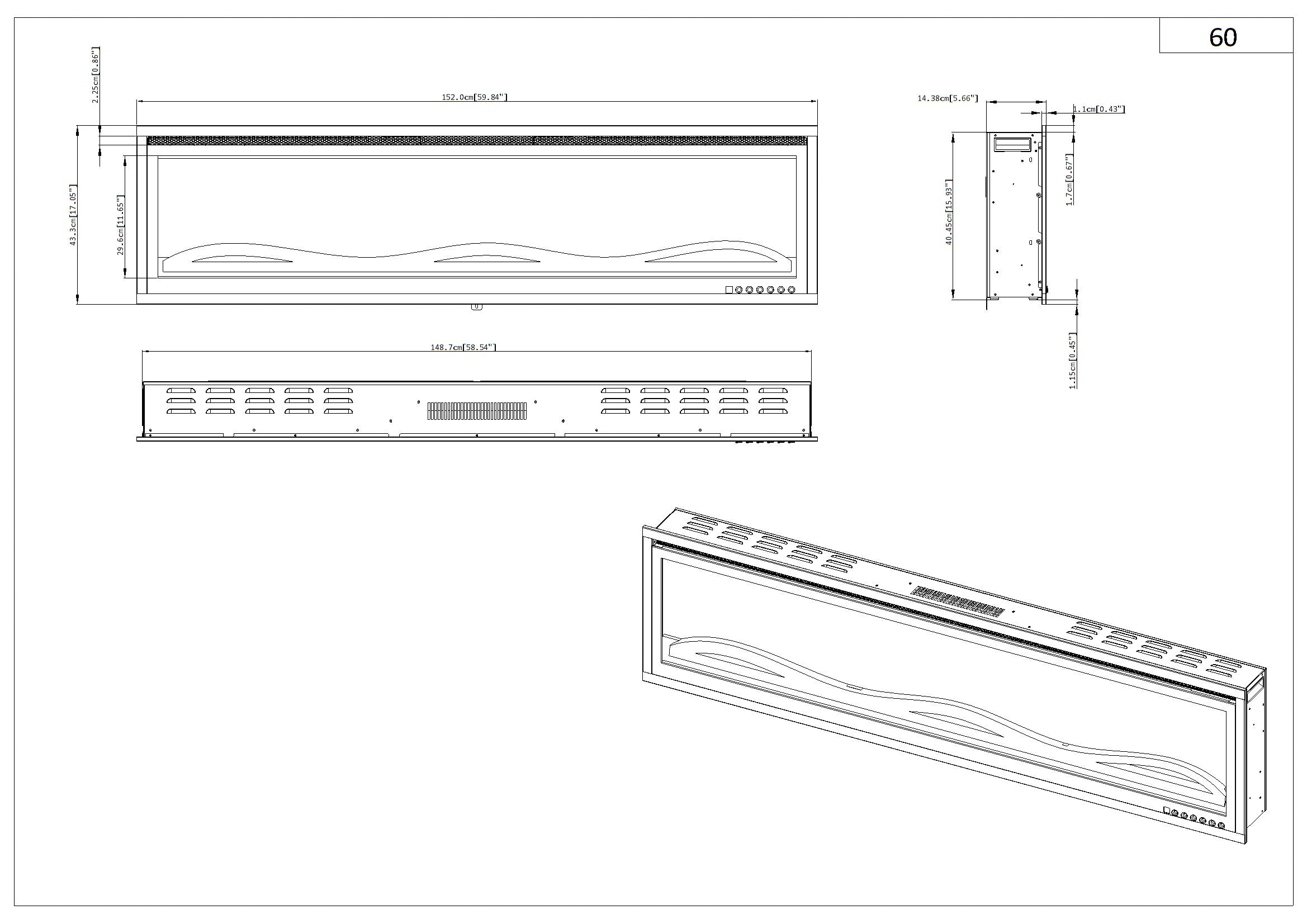 Dutch Fires - Decori Slimline 60″ inch – 152cm 5
