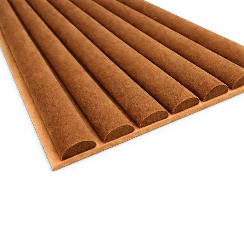 Suède Akoestisch Wandpaneel – Cognac – 280 x 60 cm 2