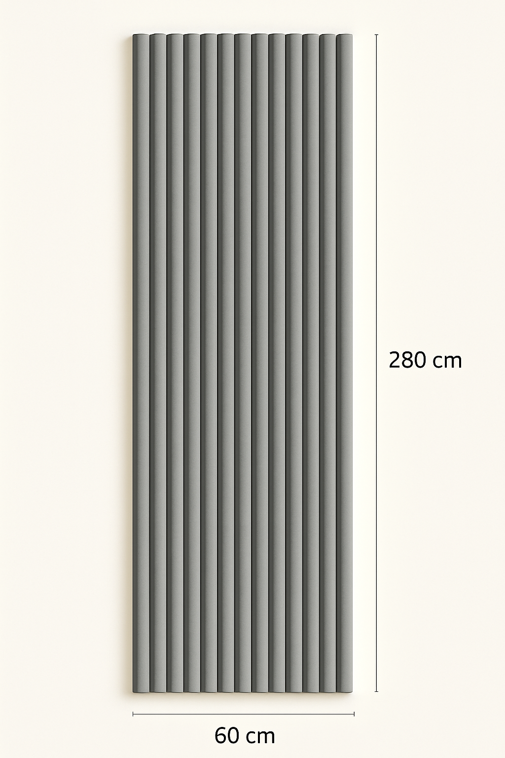 Suède Akoestisch Wandpaneel – Grijs – 280 x 60 cm 5