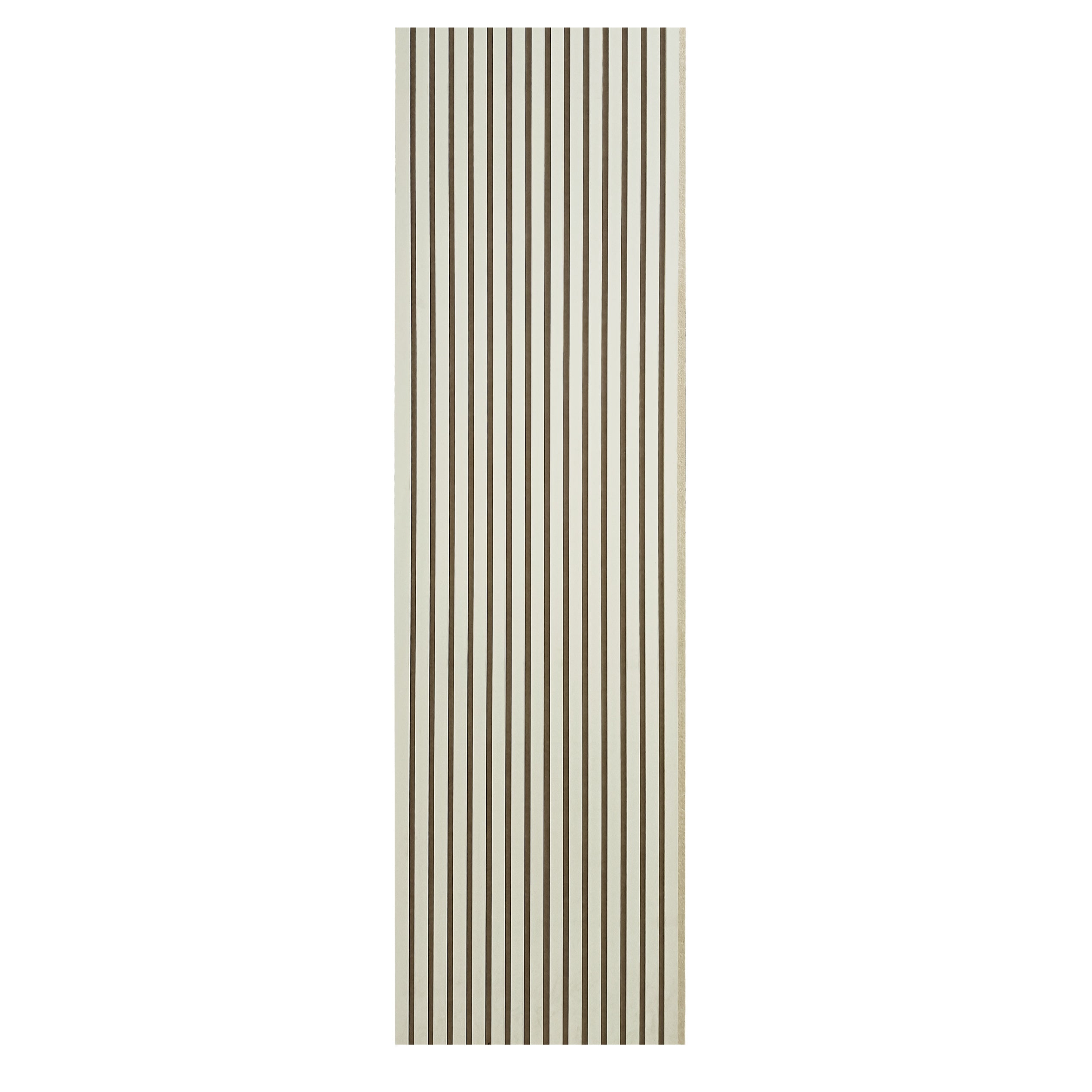 Akoestische wandpanelen - 280 x 60 cm - Beige mat met beige vilt - Lattenwand - Akupanel 2