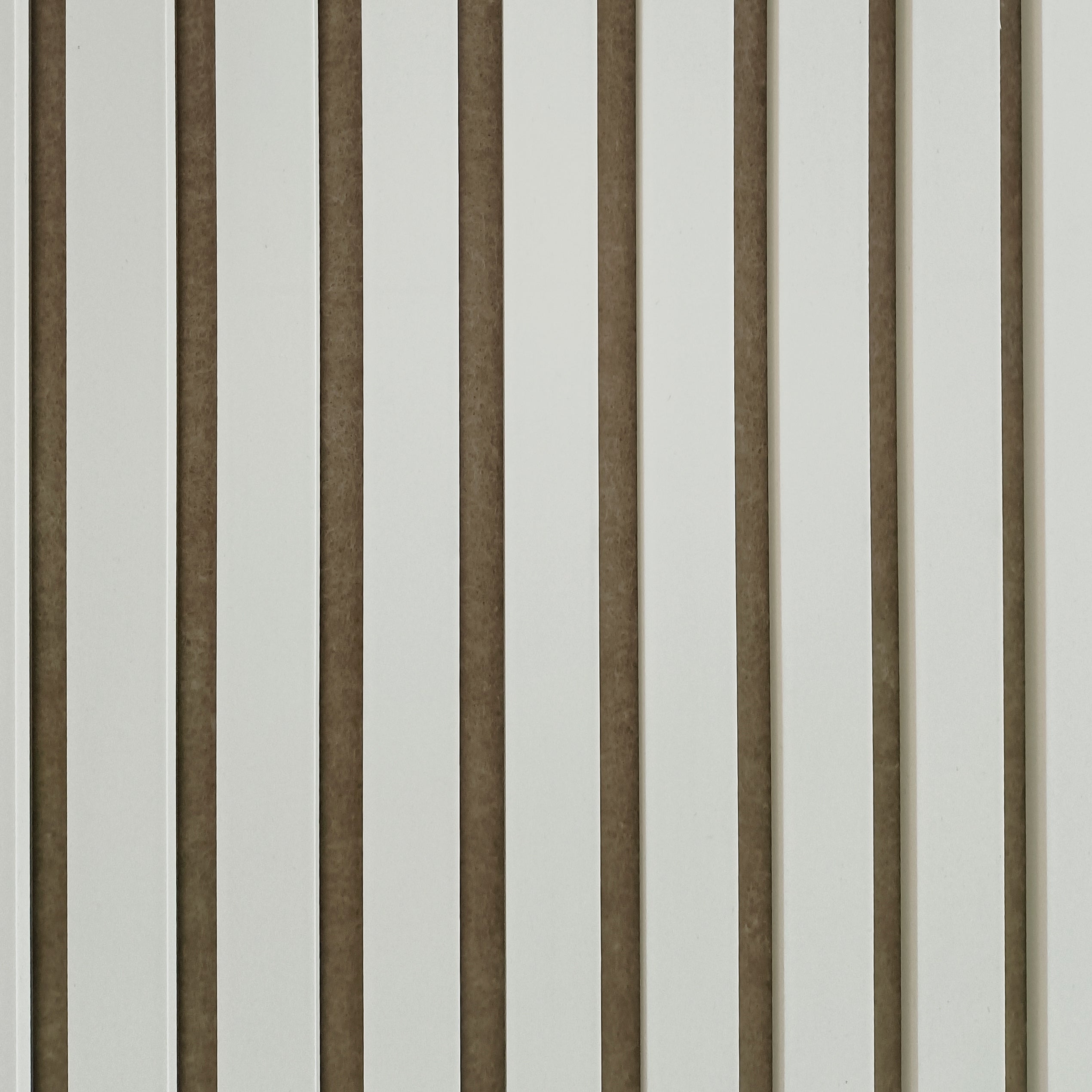 Akoestische wandpanelen - 280 x 60 cm - Beige mat met beige vilt - Lattenwand - Akupanel 4
