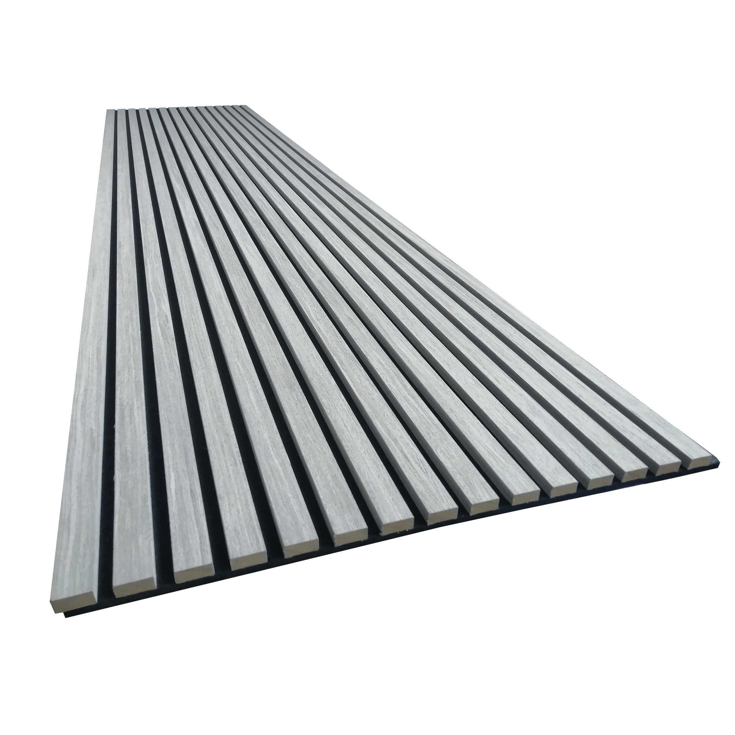 Akoestische wandpanelen - 280 x 60 cm - Grijs Eiken - Lattenwand - Akupanel - 3 Zijdig houtfineer 5