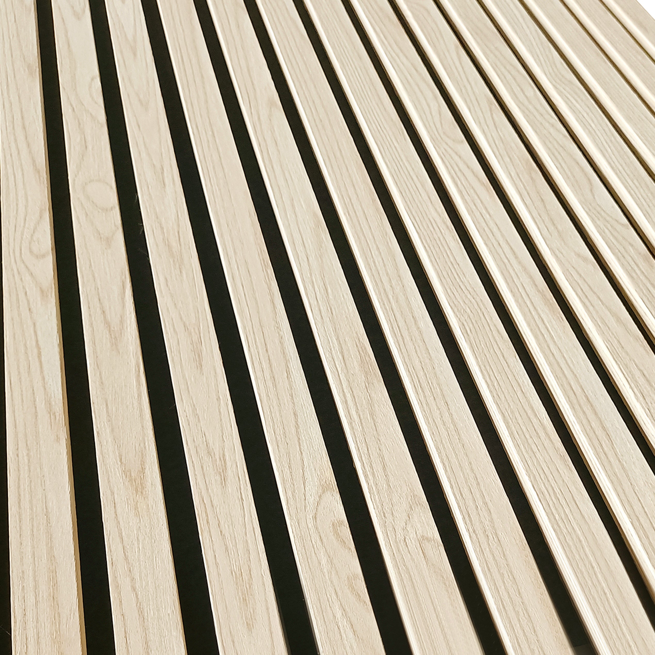 Akoestische wandpanelen - 280 x 60 cm - Rustiek Naturel Eiken - Lattenwand - Akupanel - 3 Zijdig houtfineer 3