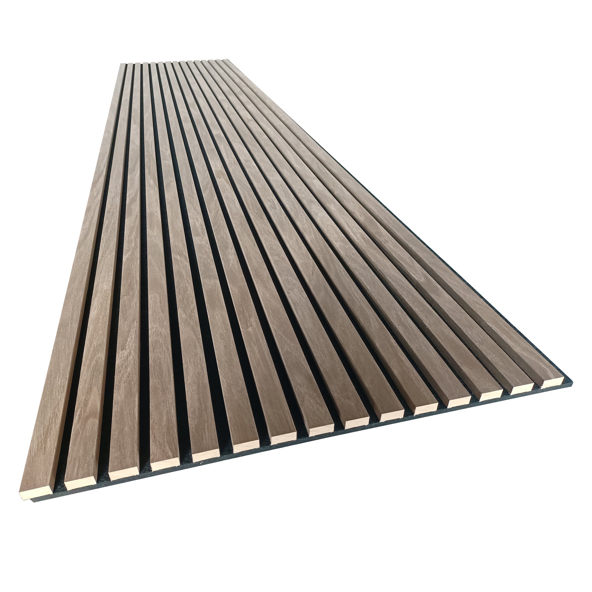 Akoestische wandpanelen - 280 x 60 cm - Walnoot Eiken - Lattenwand - Akupanel - 3 zijdig houtfineer 3