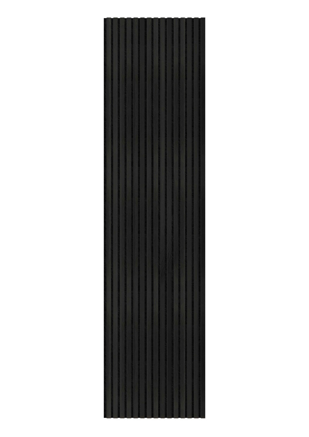 Akoestische wandpanelen - 280 x 60 cm - Zwart Eiken - Lattenwand - Akupanel 3